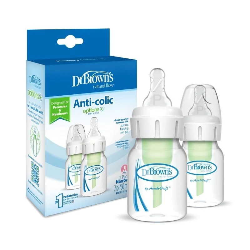 Set de 2 Chupones cuello Angosto para prematuros 2oz DrBrowns