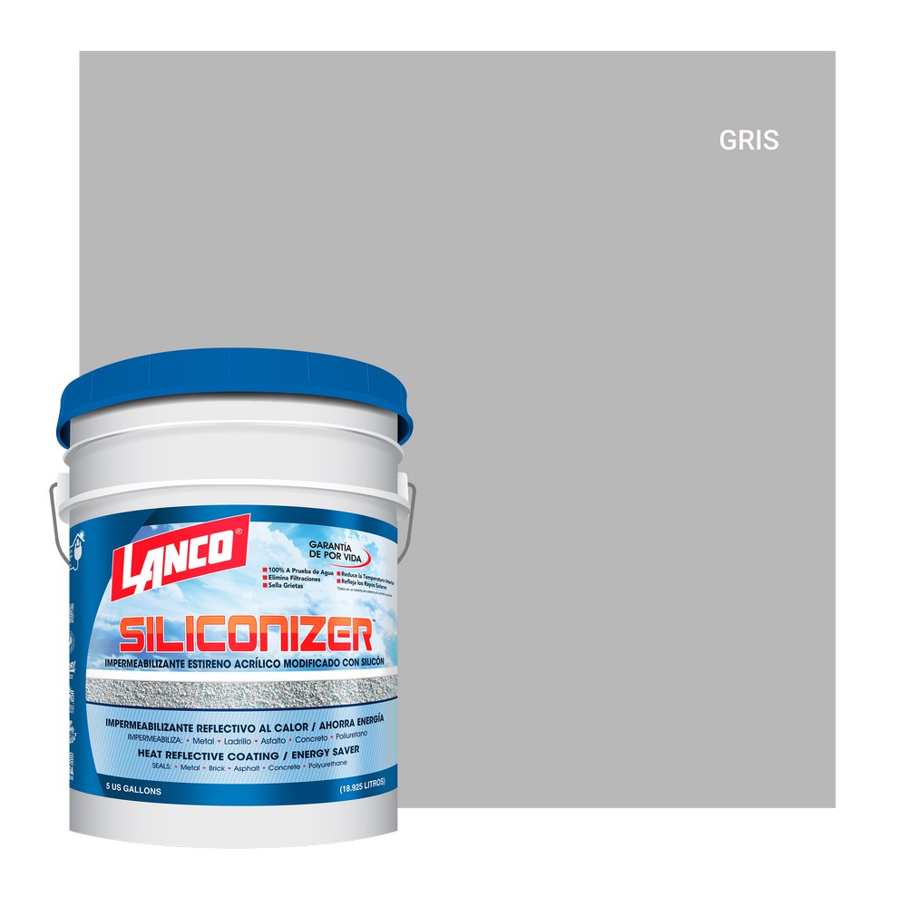 Impermeabilizante para techos gris siliconizer cubeta (18.925 l)