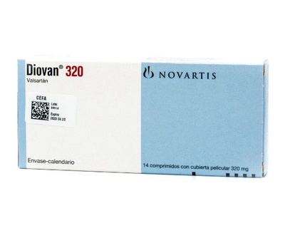 Diovan 320 mg caja 14 comprimidos