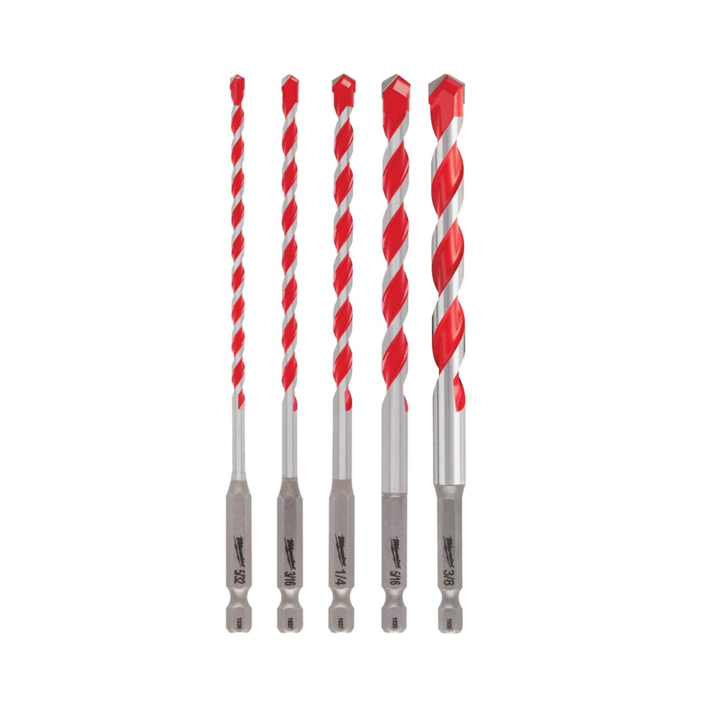 Broca para concreto percutor de carburo 5 pzas