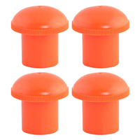Tapon Punta Varilla Rojo Pvc 4 Unidades