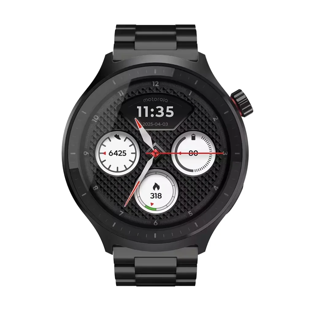 Motorola Smartwatch Moto Watch con Correa de Acero Inoxidable, PG38C08258