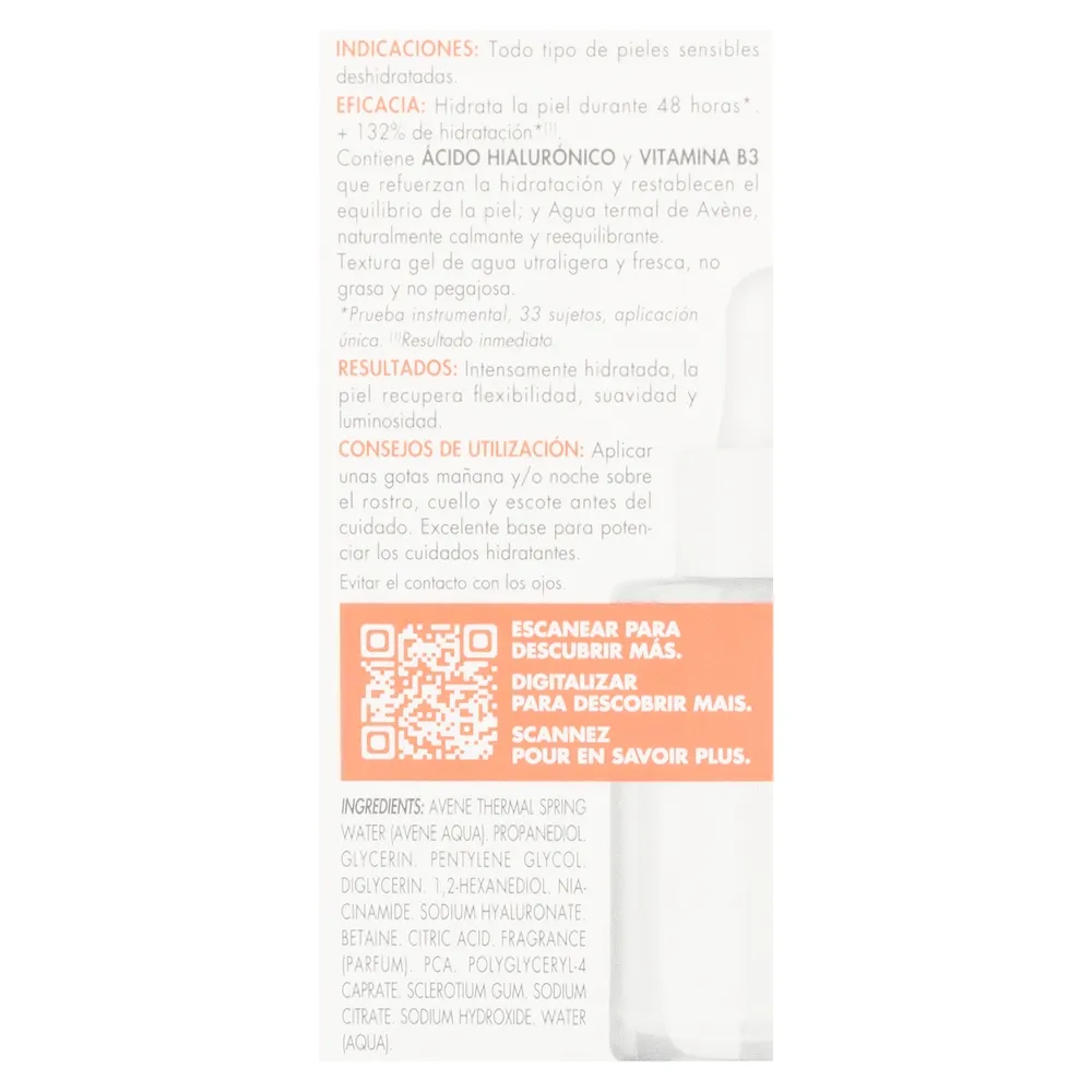 Sérum hydrance Avéne concentrado pieles sensibles - 30 ml