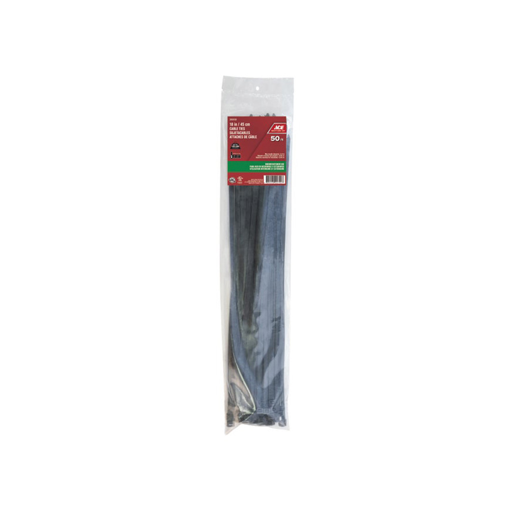 Amarra plastica 45.72cm 120lb negro pack 50