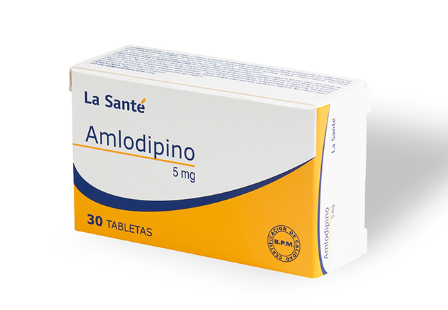 LA SANTE AMLODIPINO 5 mg x 30 TABLETAS