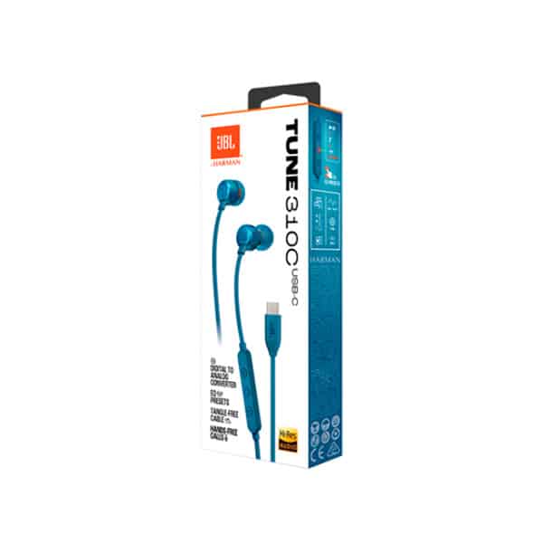 JBL Audífonos alámbricos azul