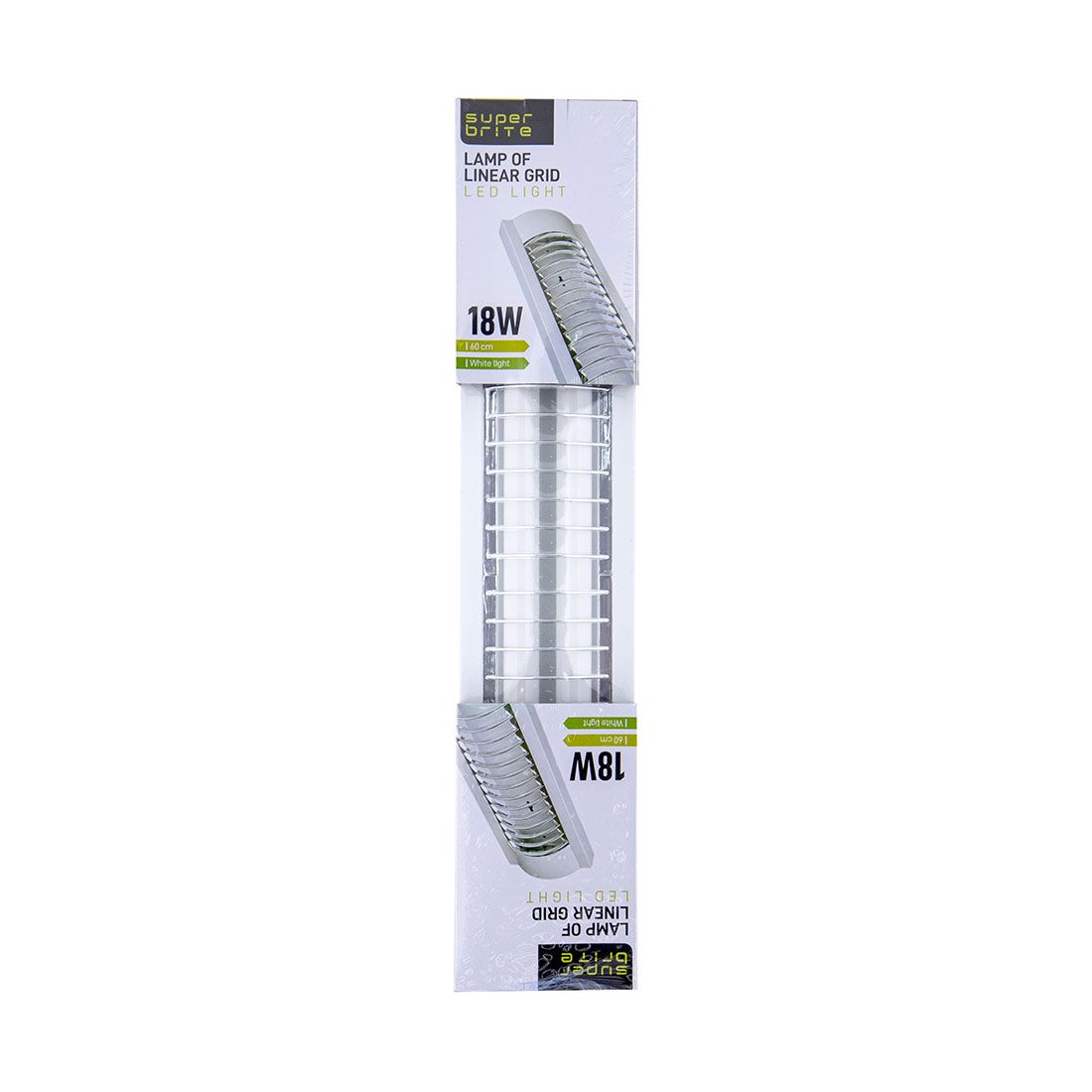 Lámpara led lineal rejilla 60cm 18w