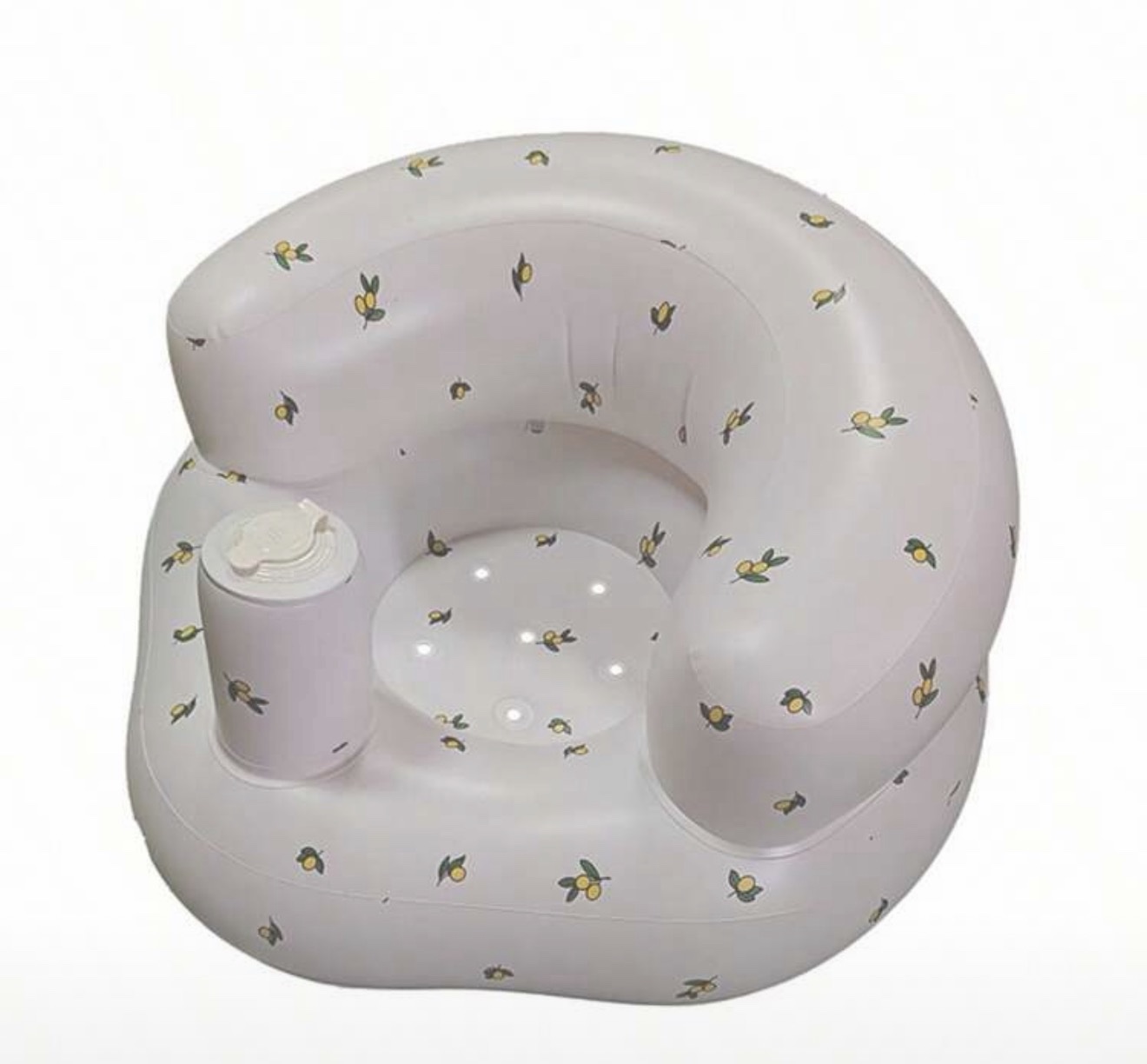 Silla Inflable para Bebé Multifuncional – Entrenamiento para Sentarse, Juego y Baño (6m+), limón