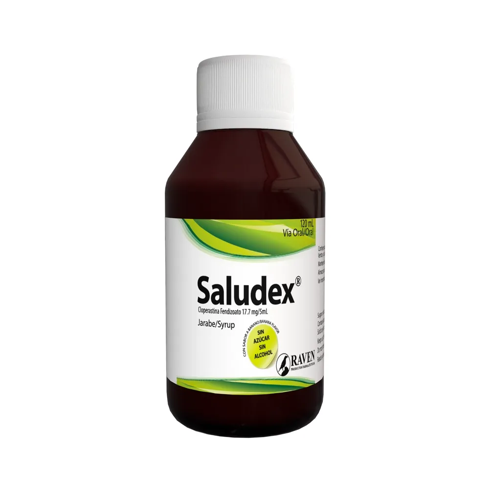Jarabe Saludex con sabor a banano - 120 ml