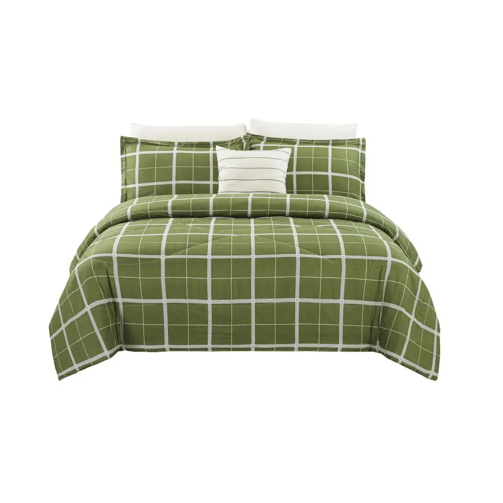 Set de Edredon Quattro Queen Poliéster microfibra Verde QTTBDCOMFQ01