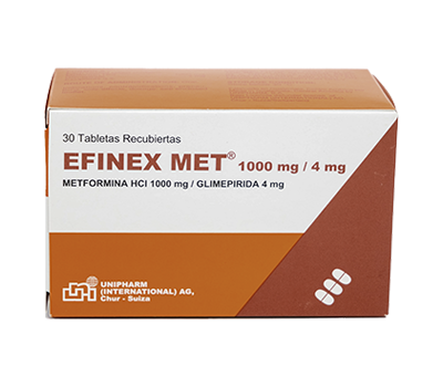 EFINEX MET TABLETAS 1000/4MG X 30