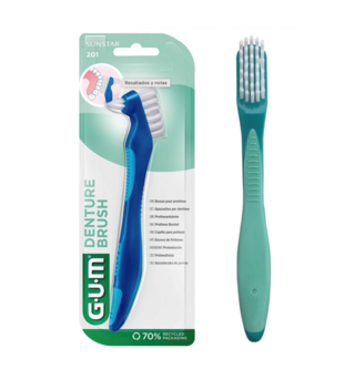 GUM Cepillo dental Limpieza de dentaduras y Protesis dentales
