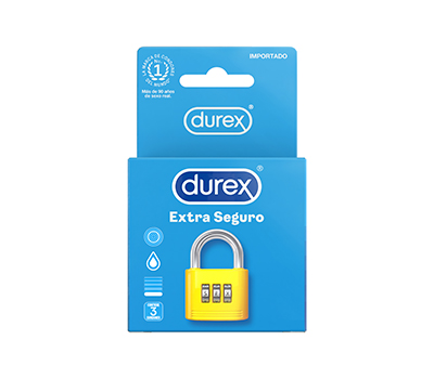 DUREX PRESERVATIVOS EXTRA SEGURO 3 UNIDADES