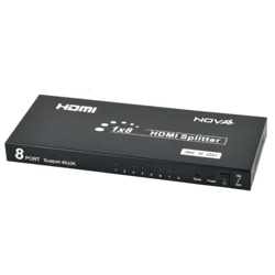 Splitter HDMI Nova FAA38318001C, 8 Puertos, 4K 30Hz, Color Negr