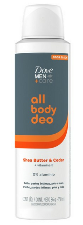 Dove All Body Deo Men +Care Shea Butter y Cedar 150 ml