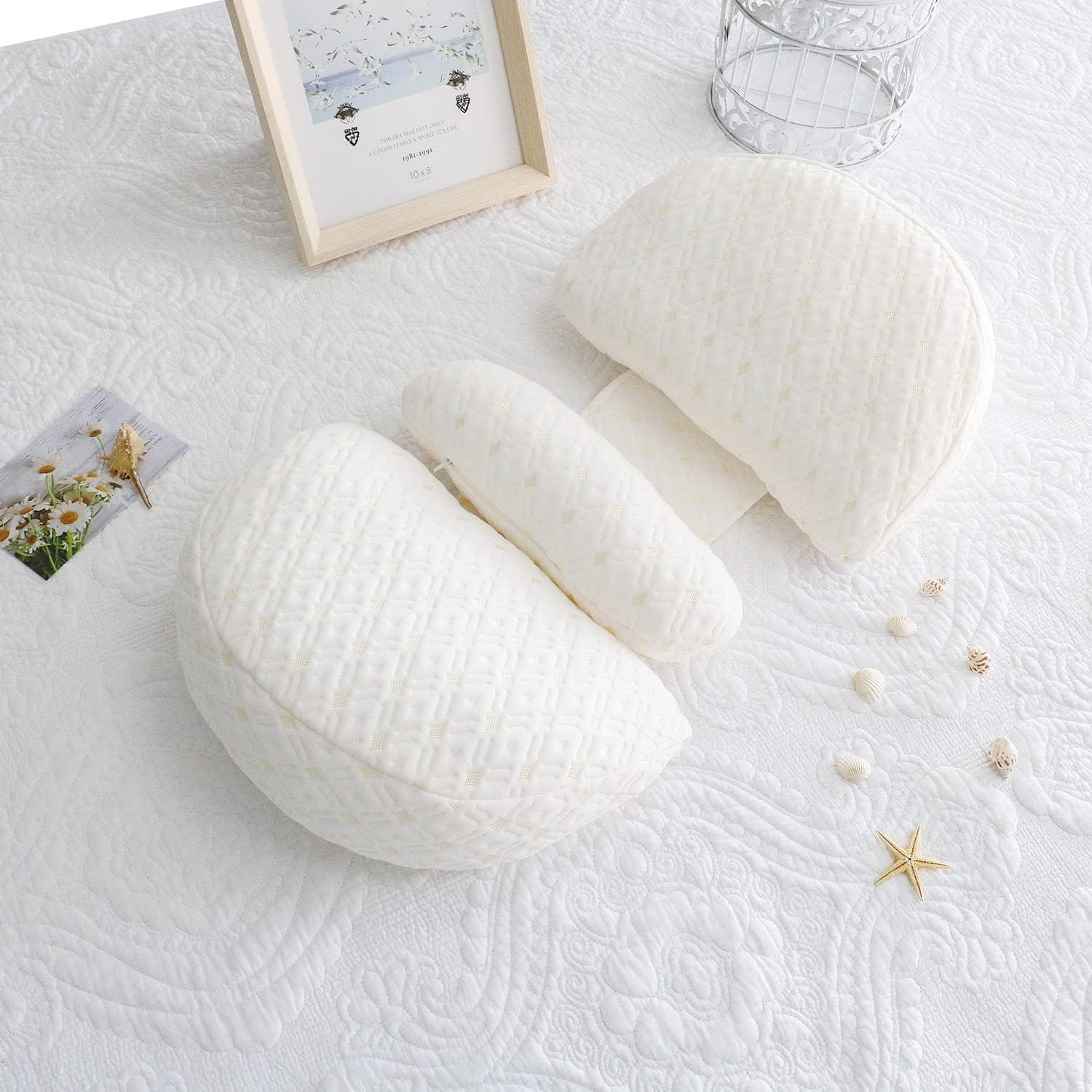 Almohada de embarazo o maternidad con apoyo lumbar ergonómico