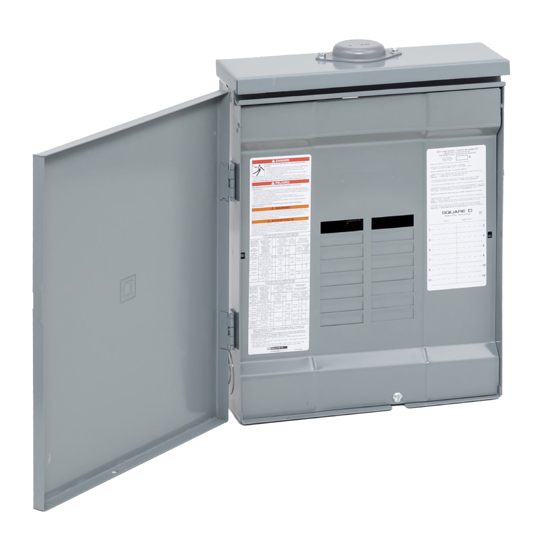SQUARE D QO112L125PGRB CENTRO DE CARGA QO 120/240 1 FASE N/S UL NEMA3R 12 CIRCUITOS 125A