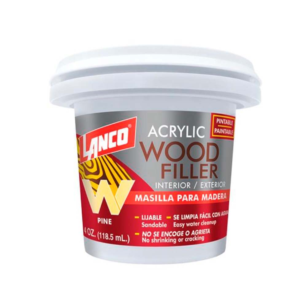 Masilla para madera base agua pino mate wood filler 118 ml (4 oz)