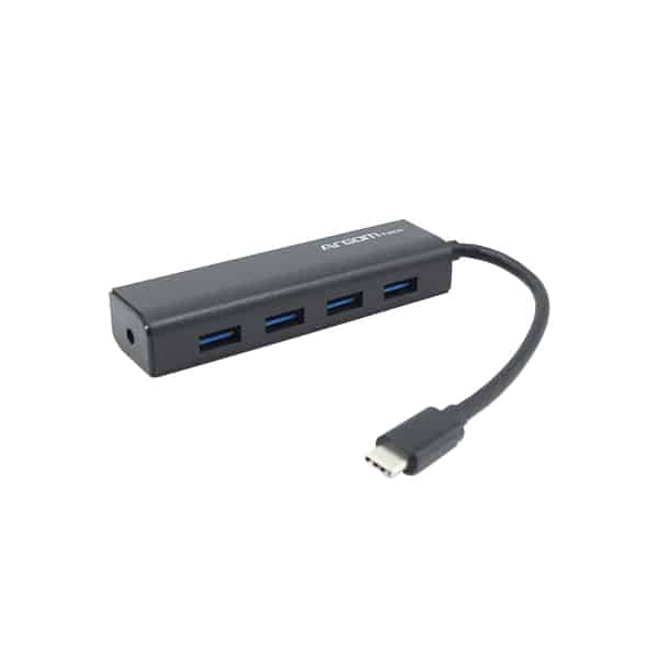 Argom Hub USB-C 4 puertos gris