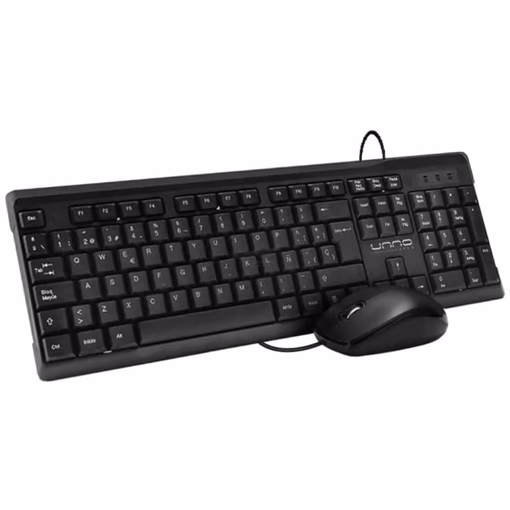 TECLADO Y MOUSE UNNO KLASS USB – ESPAÑOL