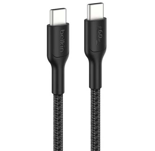 Cable Belkin trenzado USB-C a USB-C para Nintendo SWITCH 2 – 60 W – 2 m