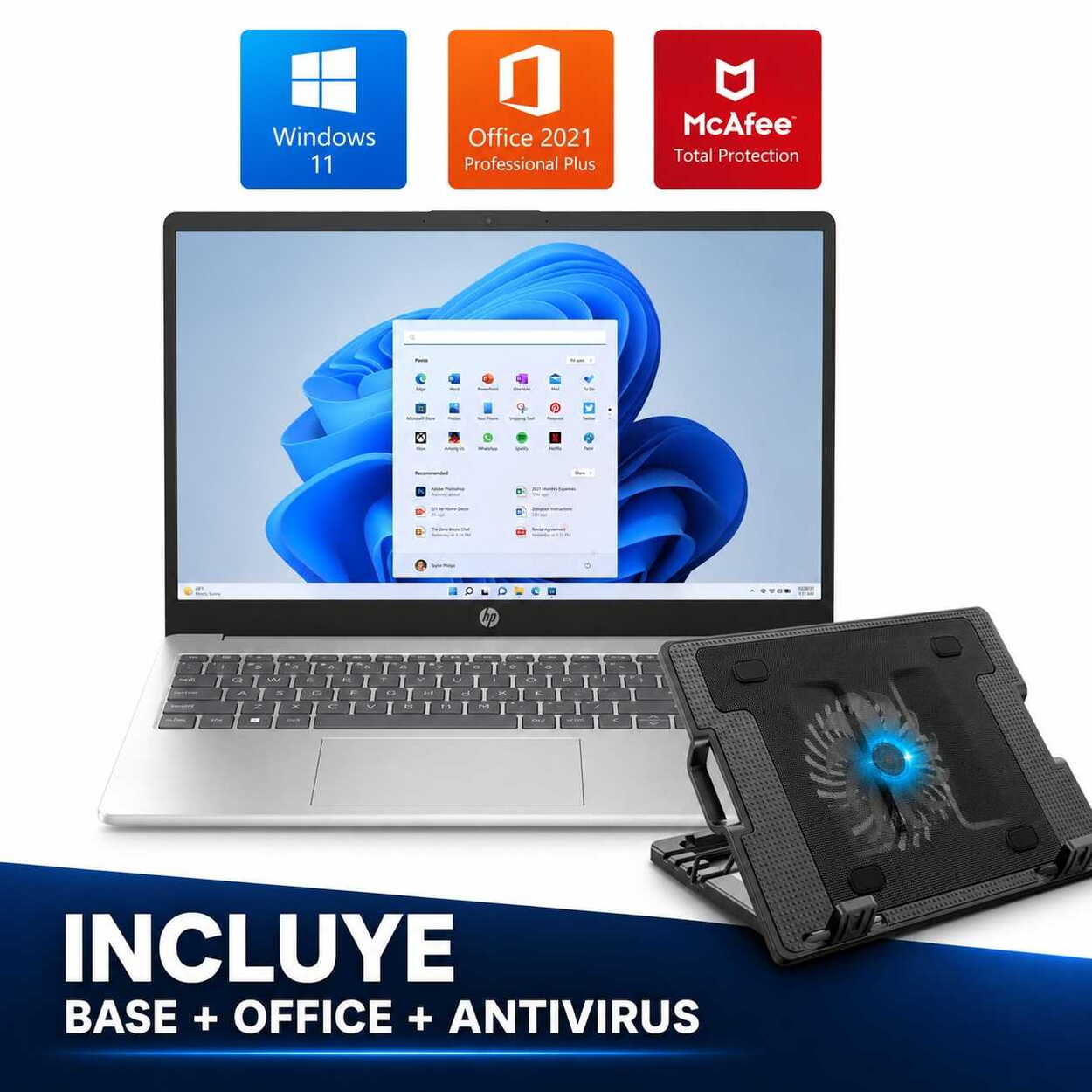 COMBO LAPTOP HP 15-FC0043LA R3-7320U – 8GB – 512GB-SSD – 15.6″ – W11