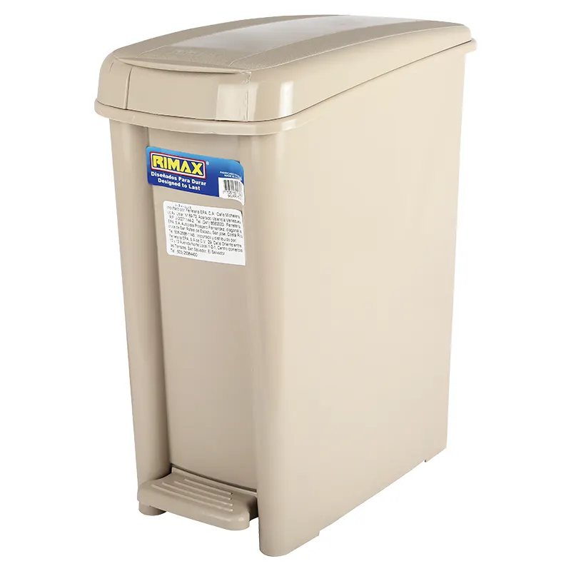 Basurero plástico pedal 10 litros Rimax
