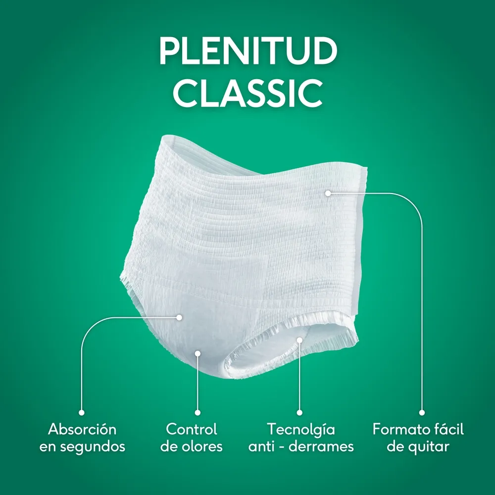 Pants Desechables para Adulto Plenitud Classic G/XG - 24 Unidades