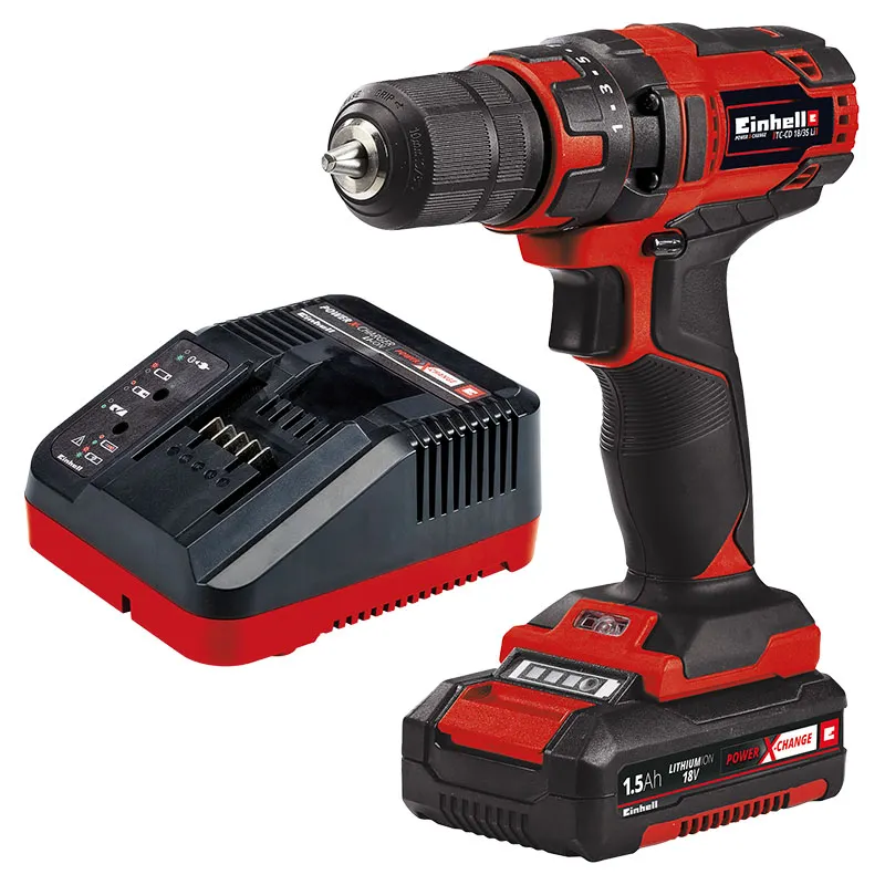 Kit taladro atornillador inalámbrico 3/8" 18 V PXC 35 nm Einhell