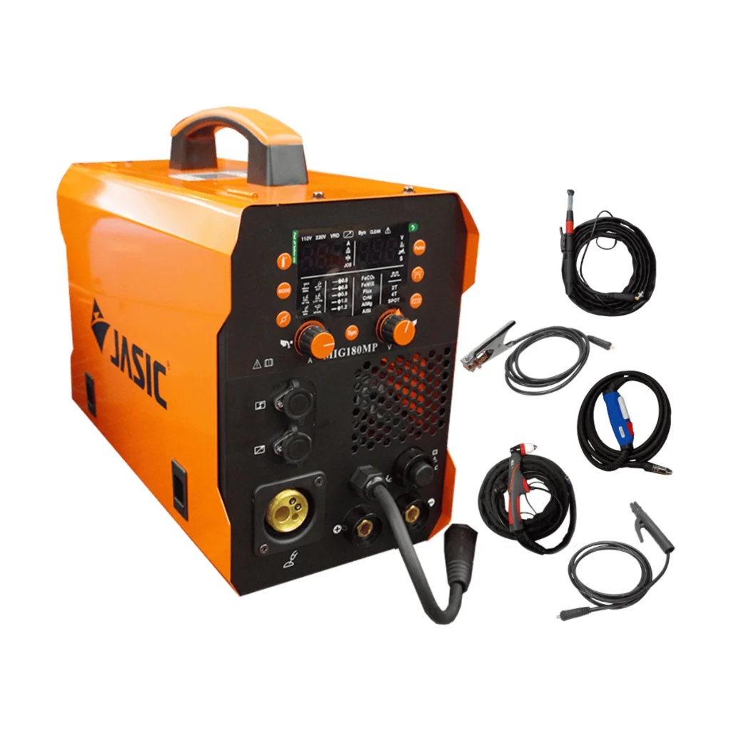 Jasic Soldadora Inversora Multiproceso/Cortadora de Plasma 20-180A 110-220V/60Hz/1F + Antorchas + Adaptador, MIG180MP N2L3