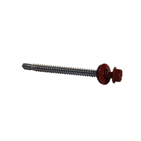 Tornillo Techo Punta Broca Rojo 1/4 X 3" 12 Unidades