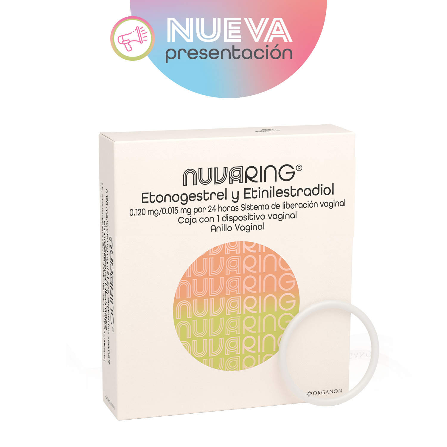 NUVARING 0.120MG/0.015MG ANILLO VAGINAL