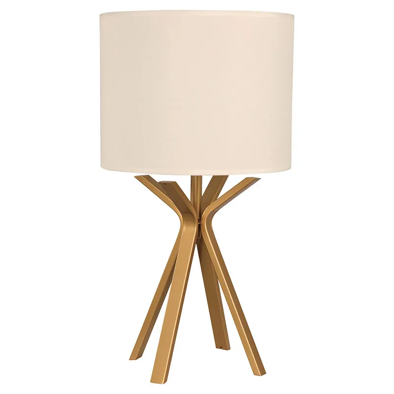 Lámpara de mesa 1 luz E27 dorado
