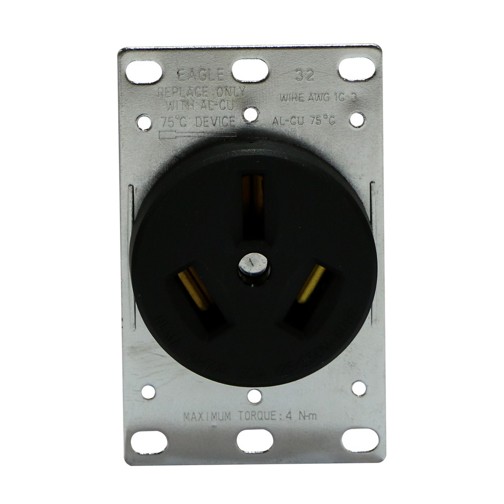 Tomacorriente de empotrar 50a 120-240vac