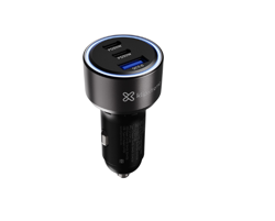 Cargador de Coche Klip Xtreme KCC-060, 3 Puertos, 60W, Color Ne