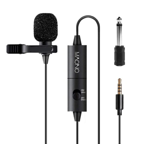 Micrófono maono AU-100 3.5MM / USB lavalier omnidireccional