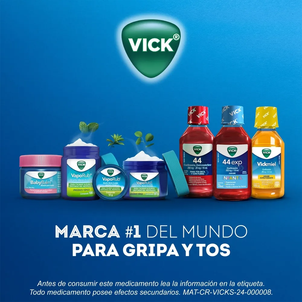 Jarabe Expectorante VickMiel Sabor Miel para Tos con Flemas - 120 ml