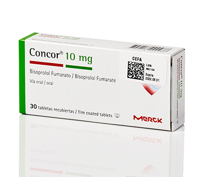 CONCOR 10MG TABLETAS VIA ORAL