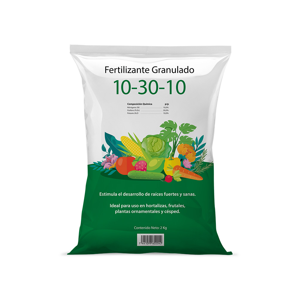Fertilizante granulado para raices 10-30-10 2 kilogramos