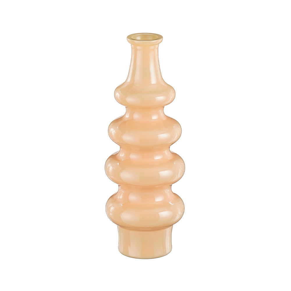 Florero de vidrio 40x15 cm sira rosado