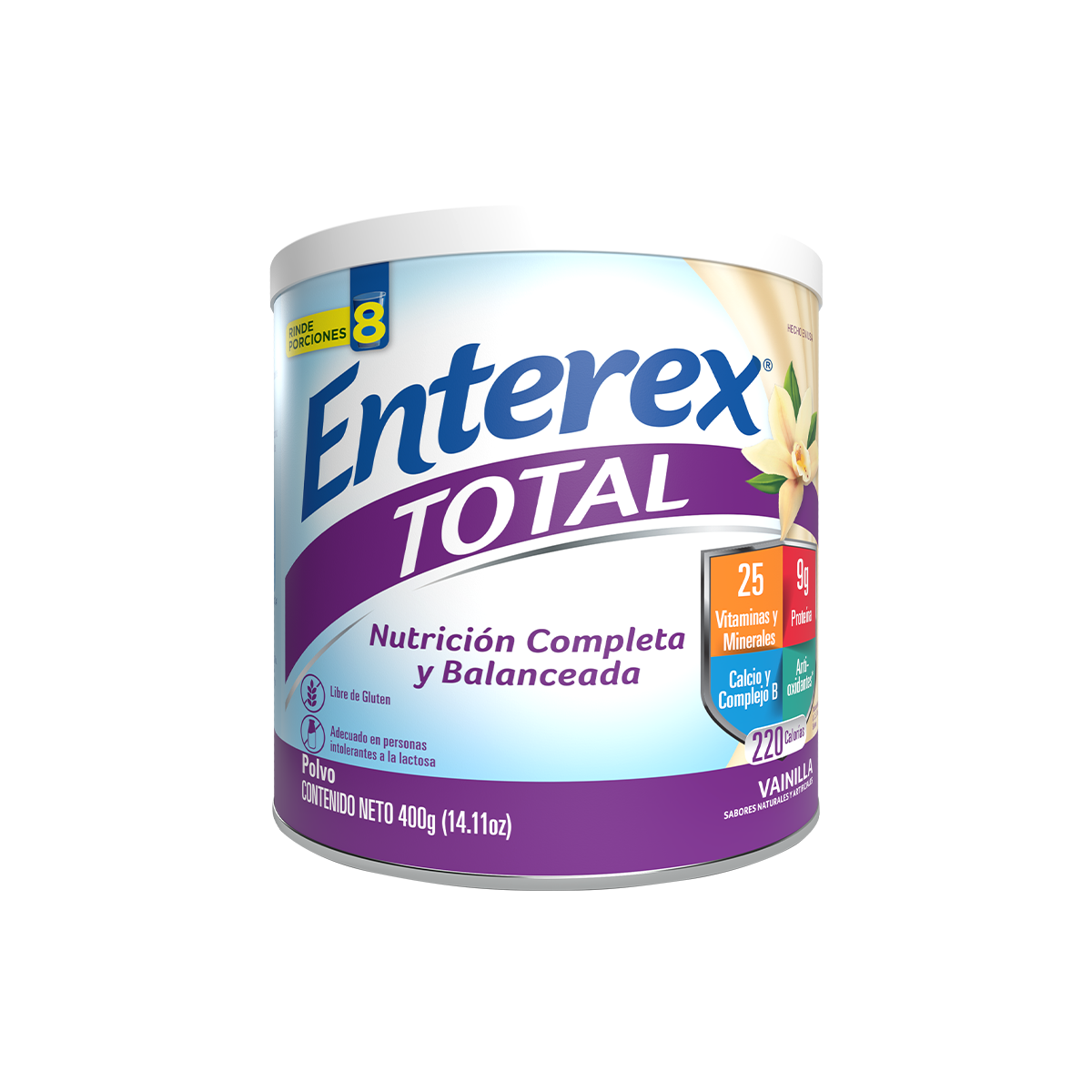 ENTEREX TOTAL VAINILLA POLVO X400G