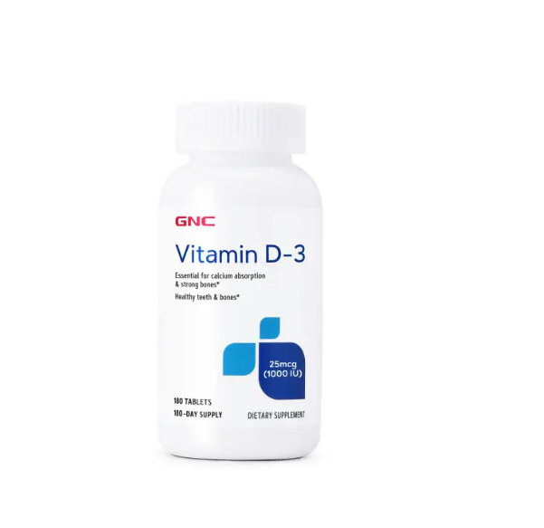 GNC VITAMINA D-3 1000 IU 180 TABLETAS