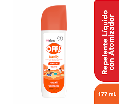OFF FAMILY REPELENTE LÍQUIDO INSECTOS ATOMIZADOR 177 ml