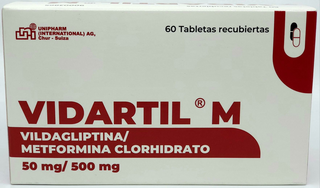 Vidartil M, 50 mg/500 mg, 60 tabletas recubiertas