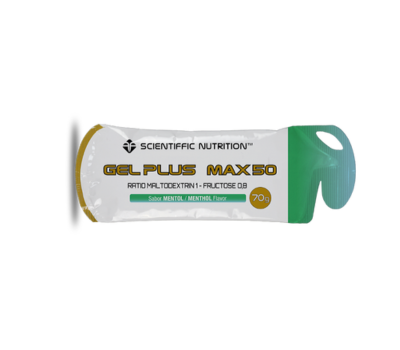 SCIENTIFFIC NUTRITION GEL PLUS MAX 50 SABOR MENTOL 70 GRAMOS.