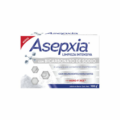 Asepxia jabon barra Bicarbonato de sodio 100 g