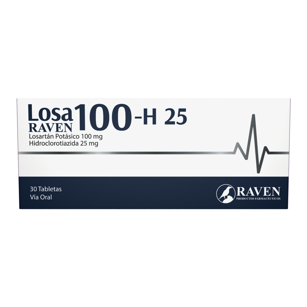LOSARAVEN 100H/25MG TABLETAS VIA ORAL