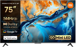 Pantalla Xiaomi S Mini LED 75 2026, 75 Pulgadas 4K UHD, 144Hz