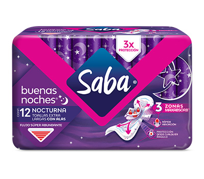 SABA BUENAS NOCHES CON ALAS 12 UNIDADES