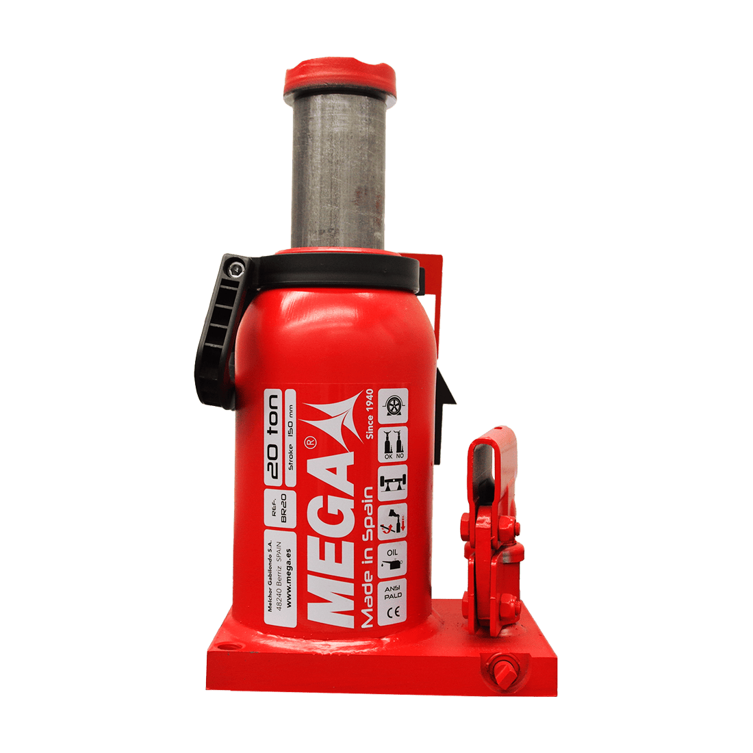 MEGA BR20 GATA HIDRAULICA DE BOTELLA 20 TON 234MM (MIN) 459MM (MAX)
